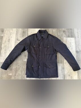 Polo Ralph Lauren Jacket Mens Large Blue Military Insulated Full Zip Coat Field